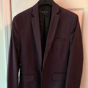 INC plum suit jacket